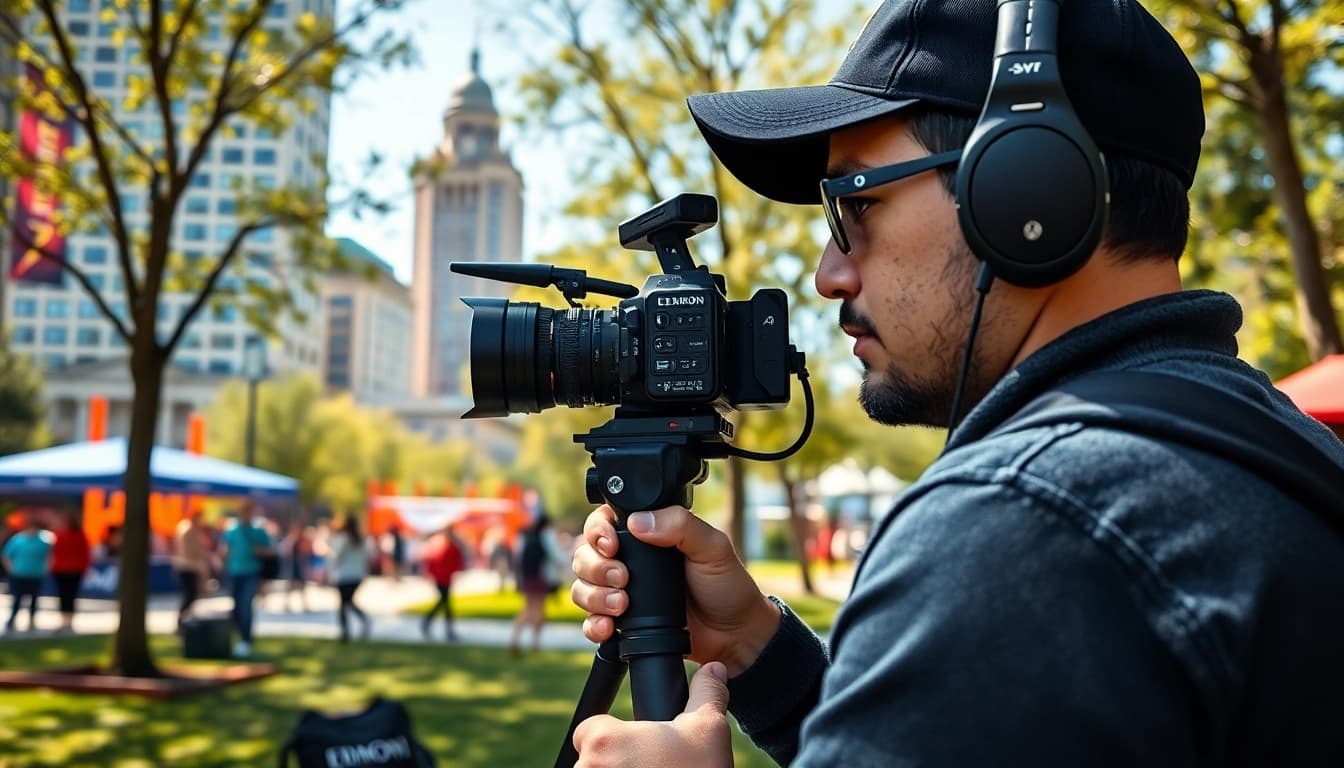 Edmonton videographer capturing dynamic city scenes with professionalism and skill.