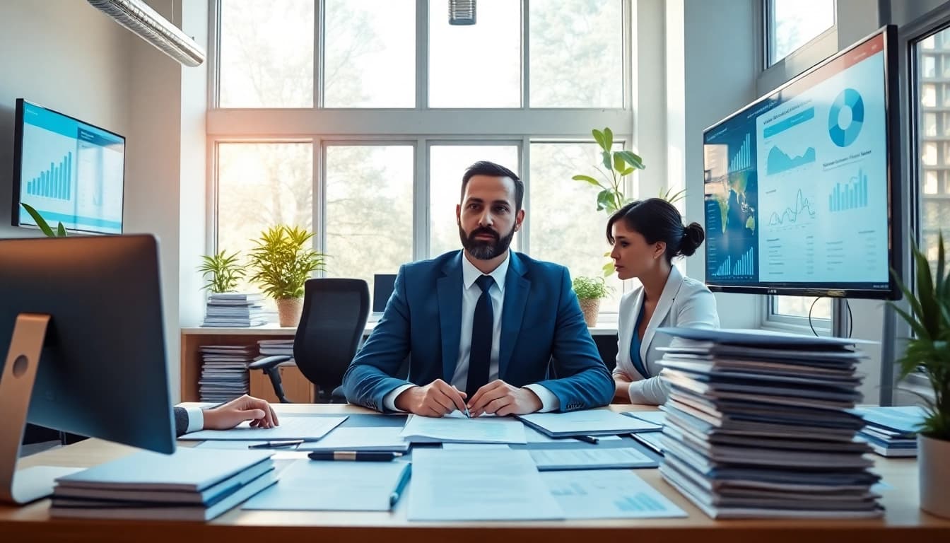 Manage contracts and grants effectively in a professional office setup.