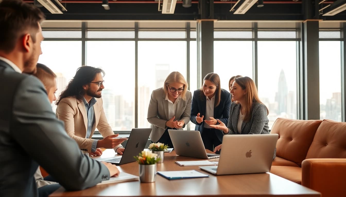 Connect with a business coach near me in an inviting office setting.