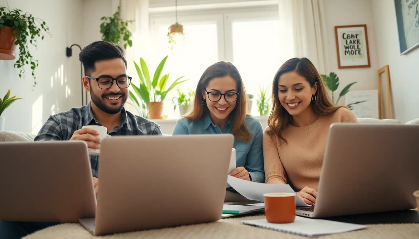 Participate in surveys at https://enqueteplein.nl to earn money from home with a cozy setup.