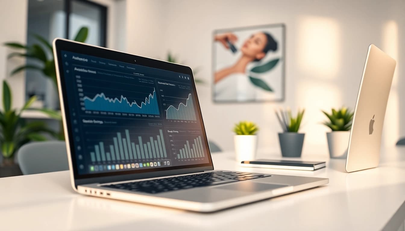 Engaging digital marketing scene at https://www.pnmmedia.com showcasing analytics and modern workspace elements.
