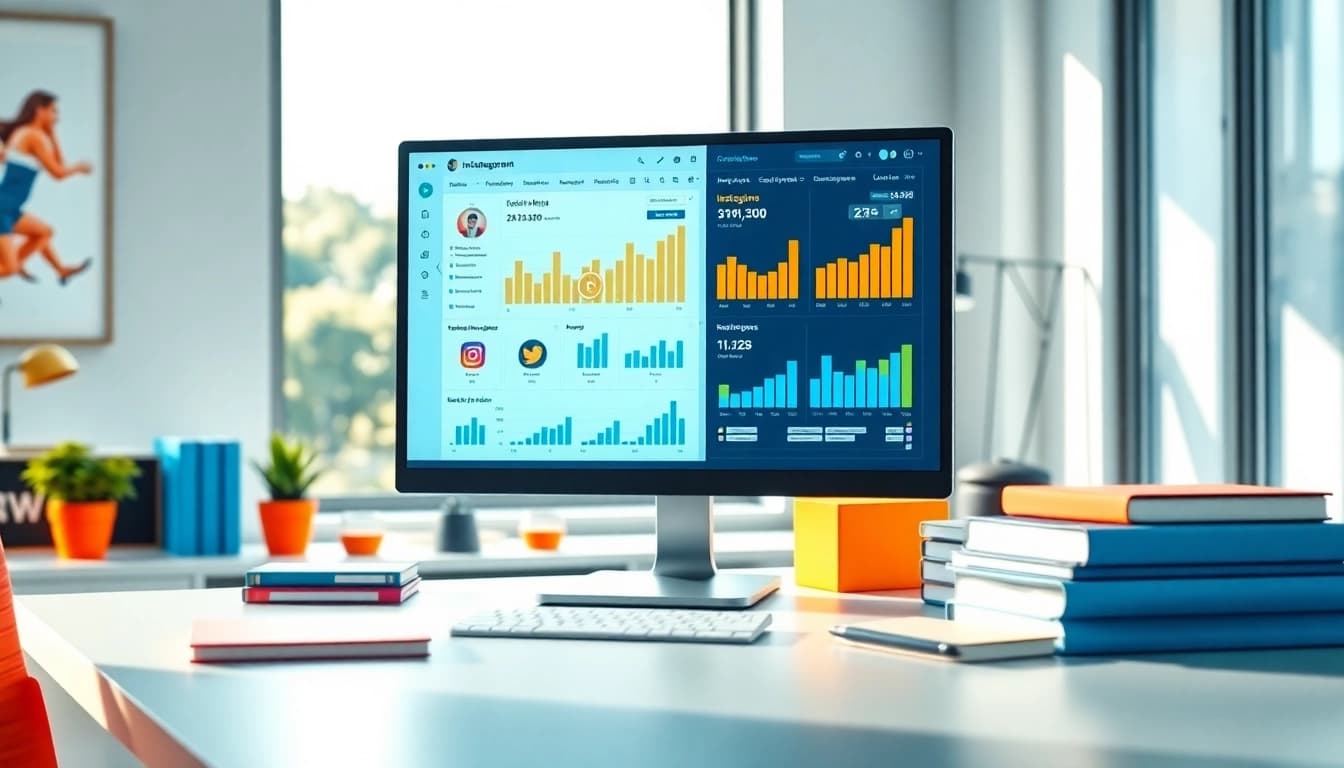 Enhance your social media strategy with this visual of an Instagram smm panel displaying analytics insights.
