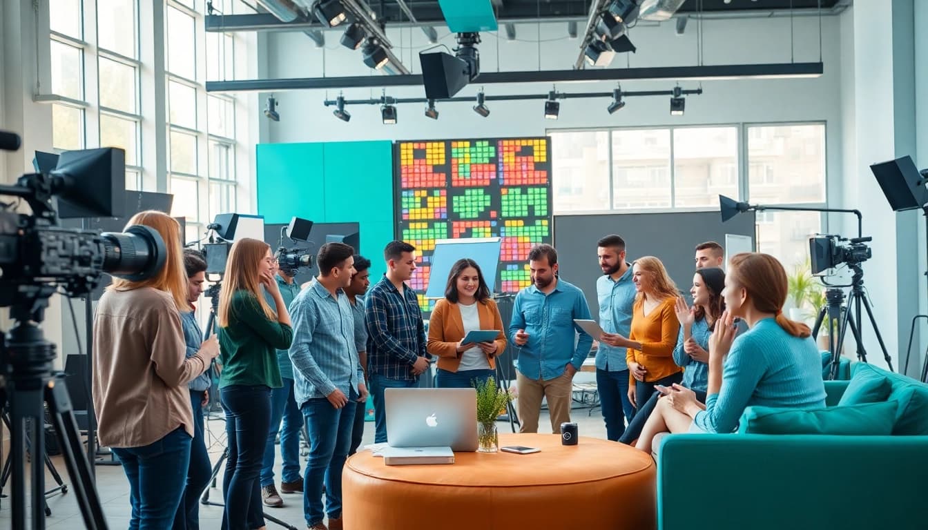 Collaborative scene at a Video Production Company Phoenix showcasing professionals engaged in creative project.