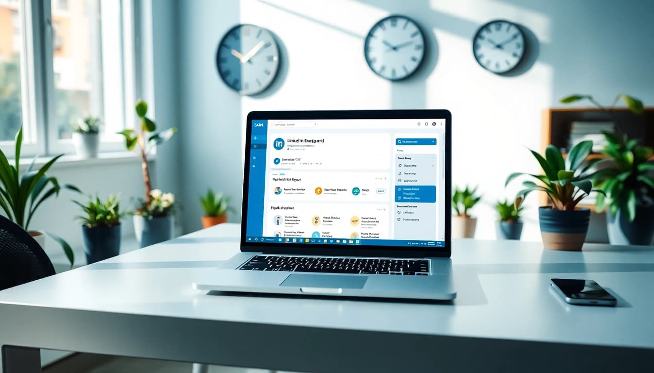 Showcasing an affordable linkedin scraping tool in a bright workspace.