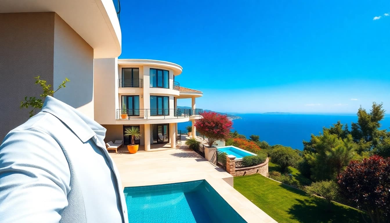 Explore property for sale in Alanya featuring a luxurious sea view villa in a picturesque setting.