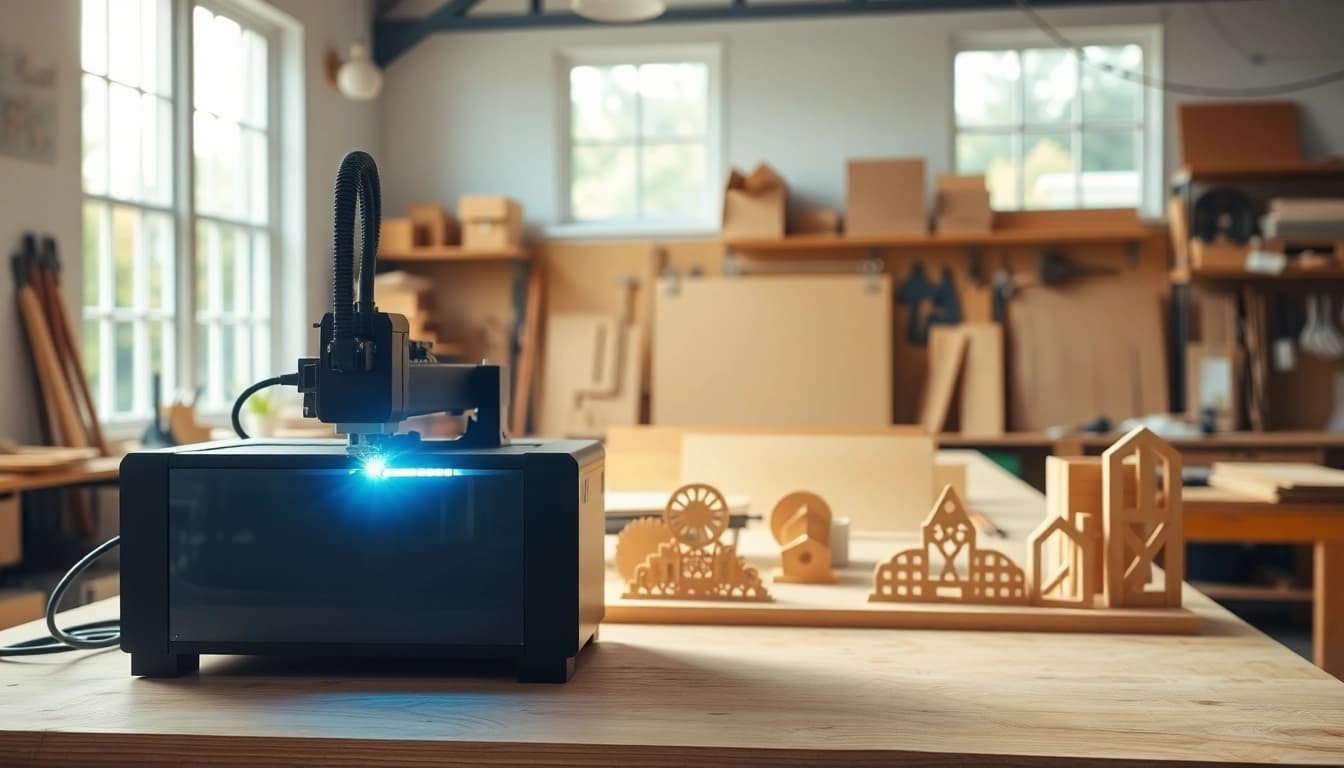 Exquisite laser cutting designs displayed in a bright workshop highlighting craftsmanship.