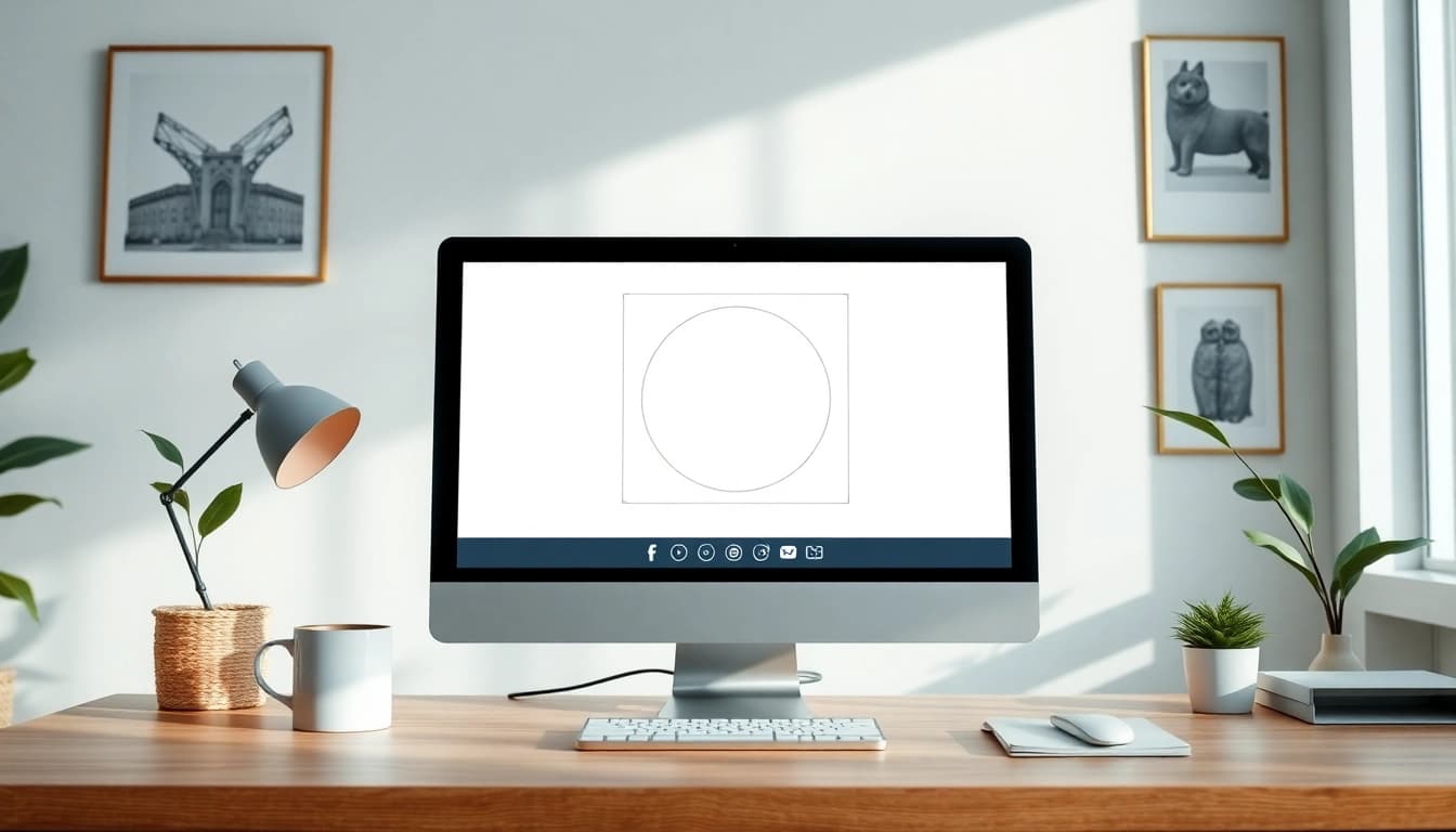 Crop image in circle tool displayed on a modern digital workspace.