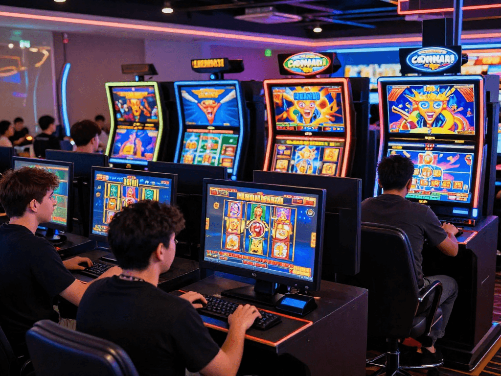 Engaging players immerse in cocomaya bonus buy slots at a vibrant online casino, showcasing animated gameplay.