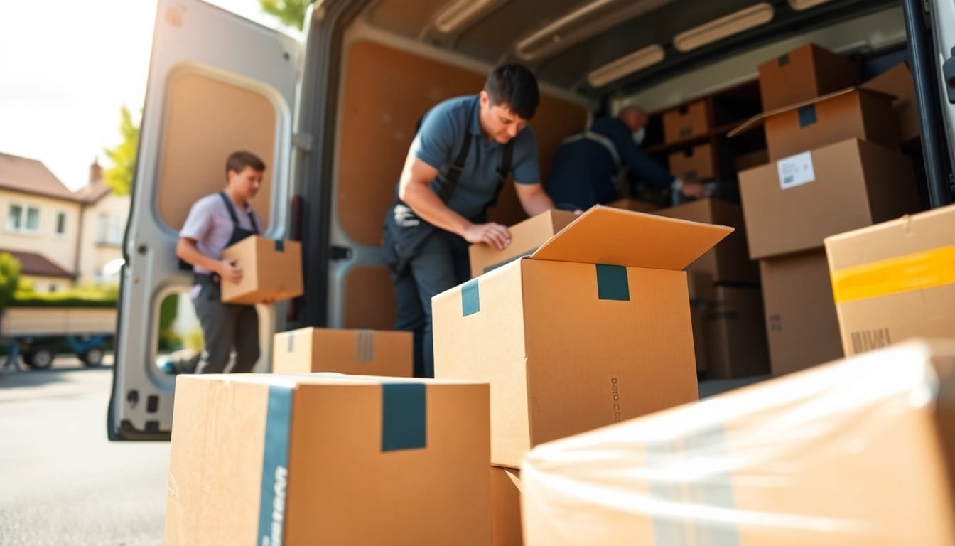 Packing for removals in Cheltenham with professional movers efficiently handling belongings.