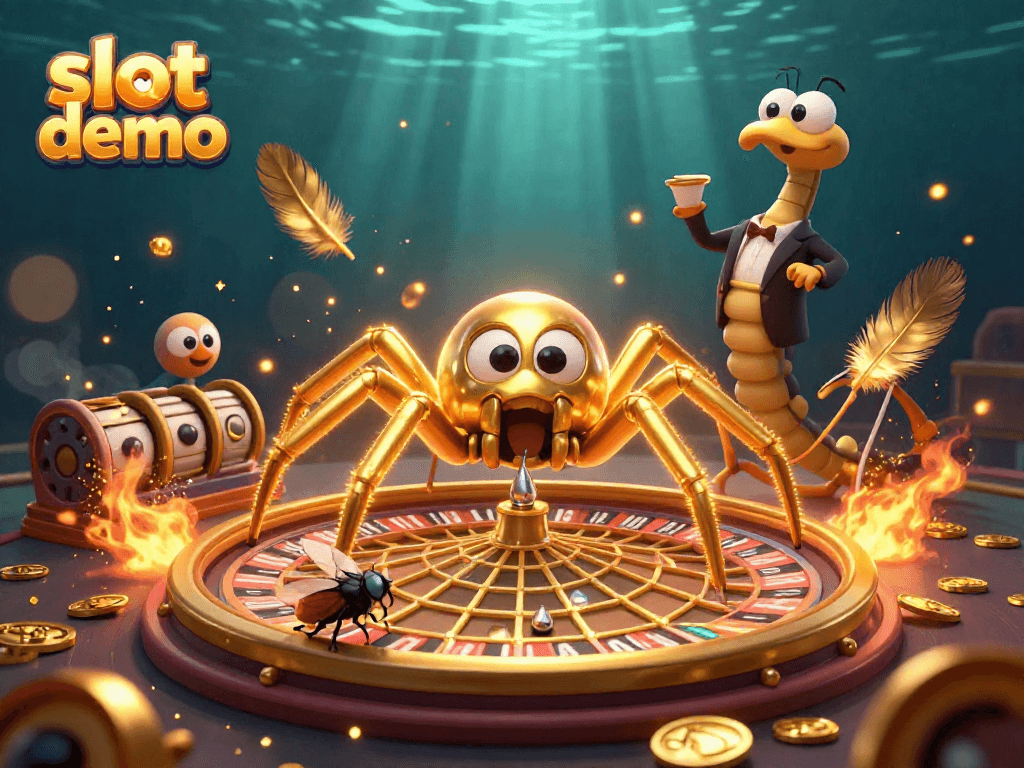 Menggoda dengan slot demo di Gacor123 sambil melihat laba-laba emas dan kancil taruhan dalam suasana kasino