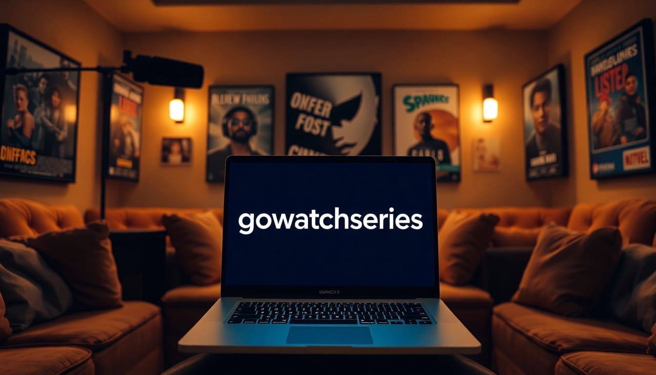 Stream popular shows with gowatchseries on a stylish laptop in a cozy setting.