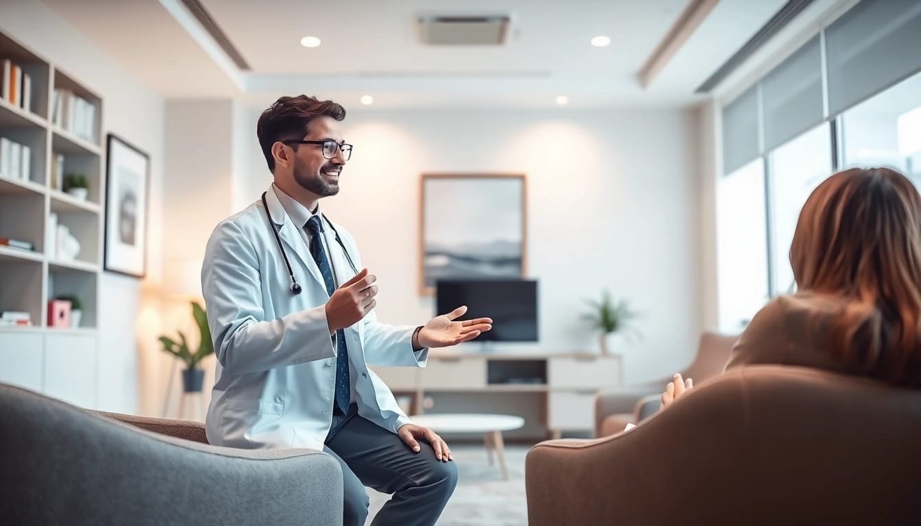 Consultation with a top psychiatrist in dubai in a welcoming office setting.