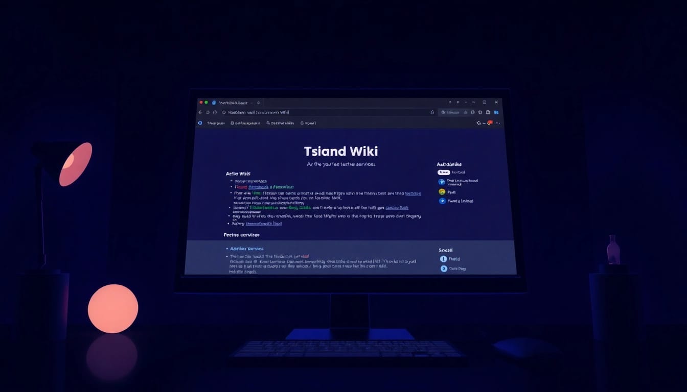The hidden wiki tor interface showcasing active dark web links with a user-friendly design.