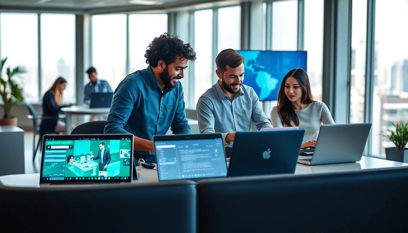 Engaging teamwork at a web development company focused on building innovative digital solutions.