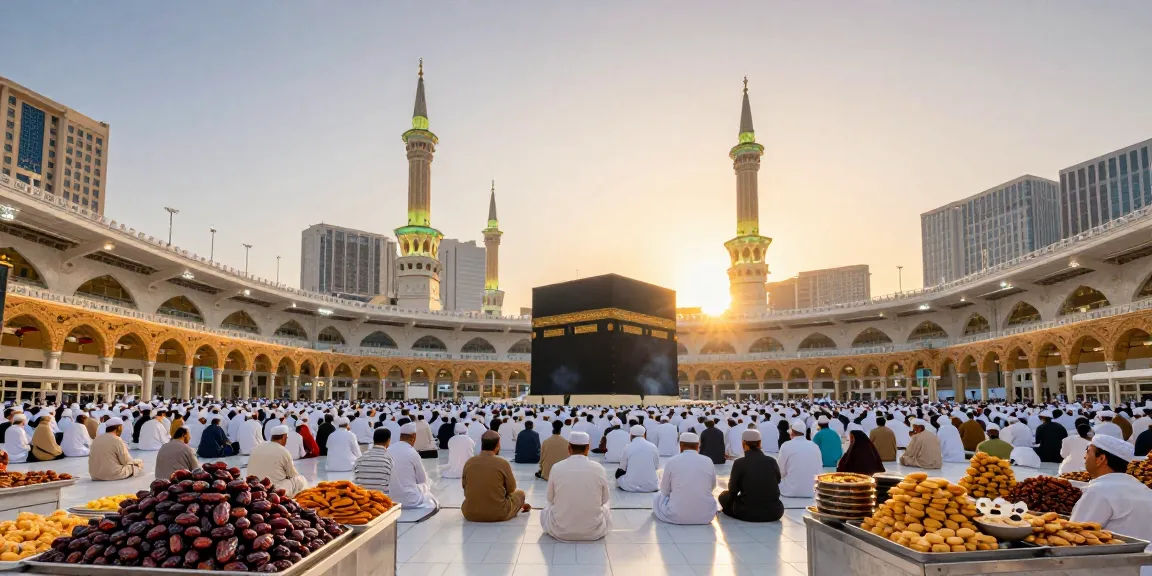 Experience umroh full ramadhan with a breathtaking tour of holy sites in Mecca, capturing the essence of spiritual travel and devotion.
