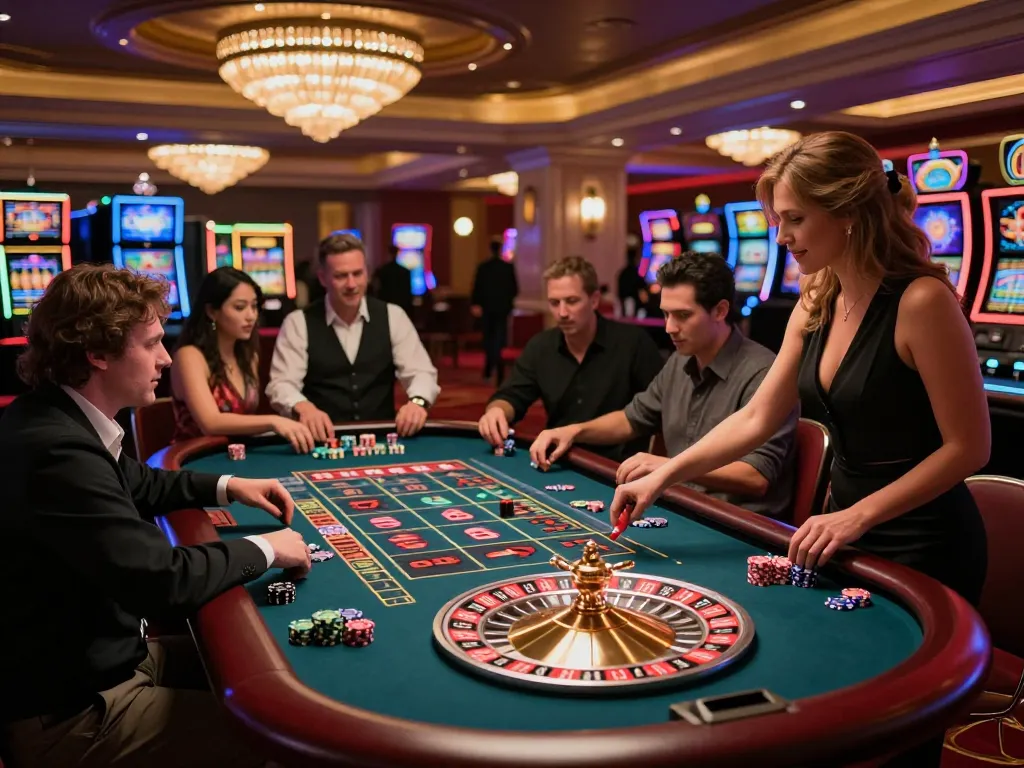 Experience thrilling gambling moments at the casino with expert players betting on giường bệnh nhân roulette table
