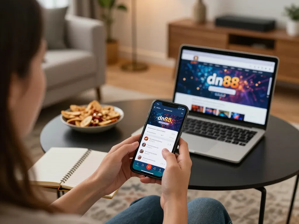 Engaging with the dn88 app for exciting online gambling experiences.