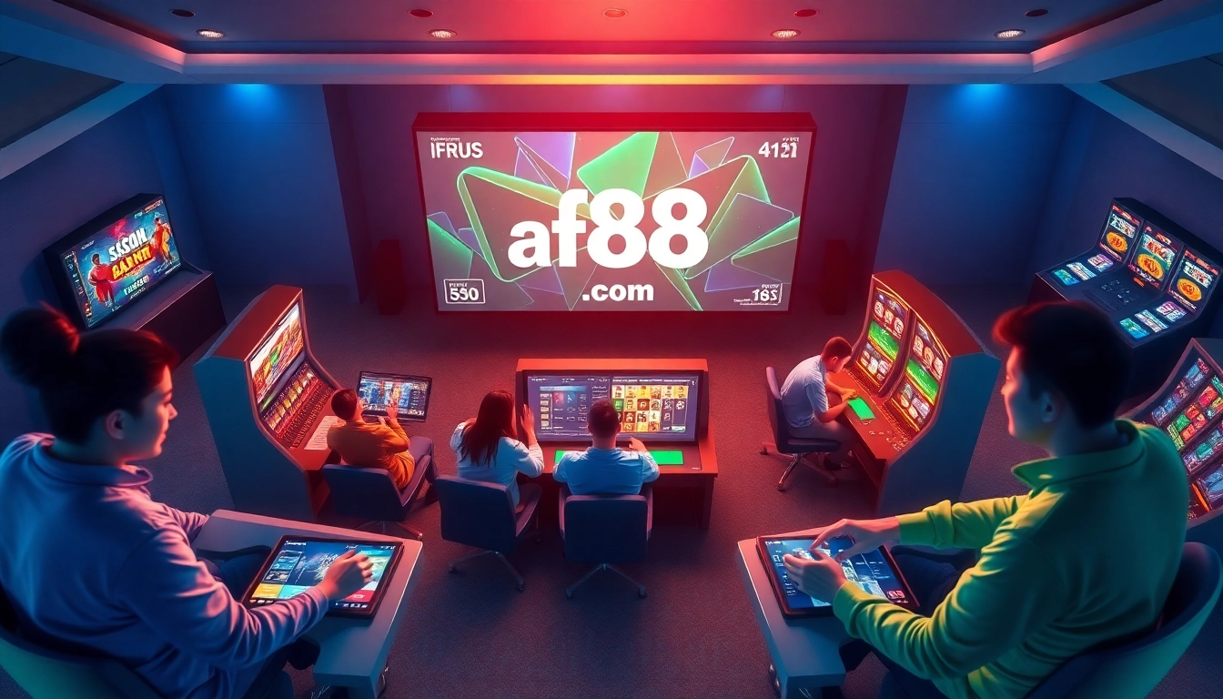 Engaging interface of af88.com showing diverse online gambling options.