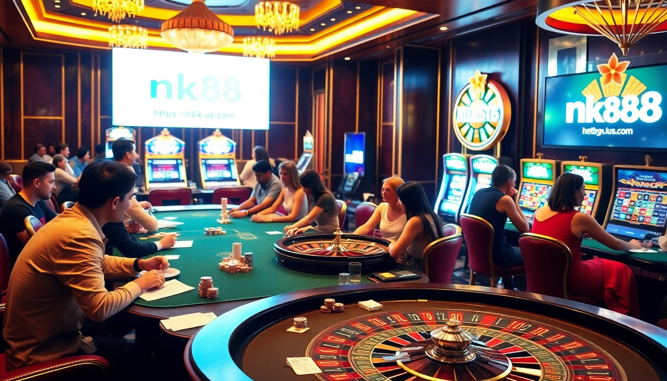 Experience the thrill of winning at casinos with https://nk88.us.com/, featuring vibrant tables and excited players.