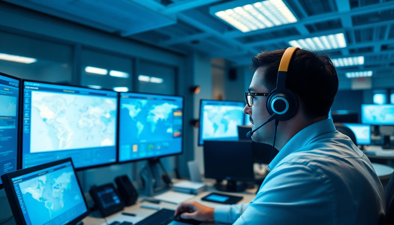 Truck Dispatch Service in action, showcasing a dispatcher coordinating logistics efficiently.