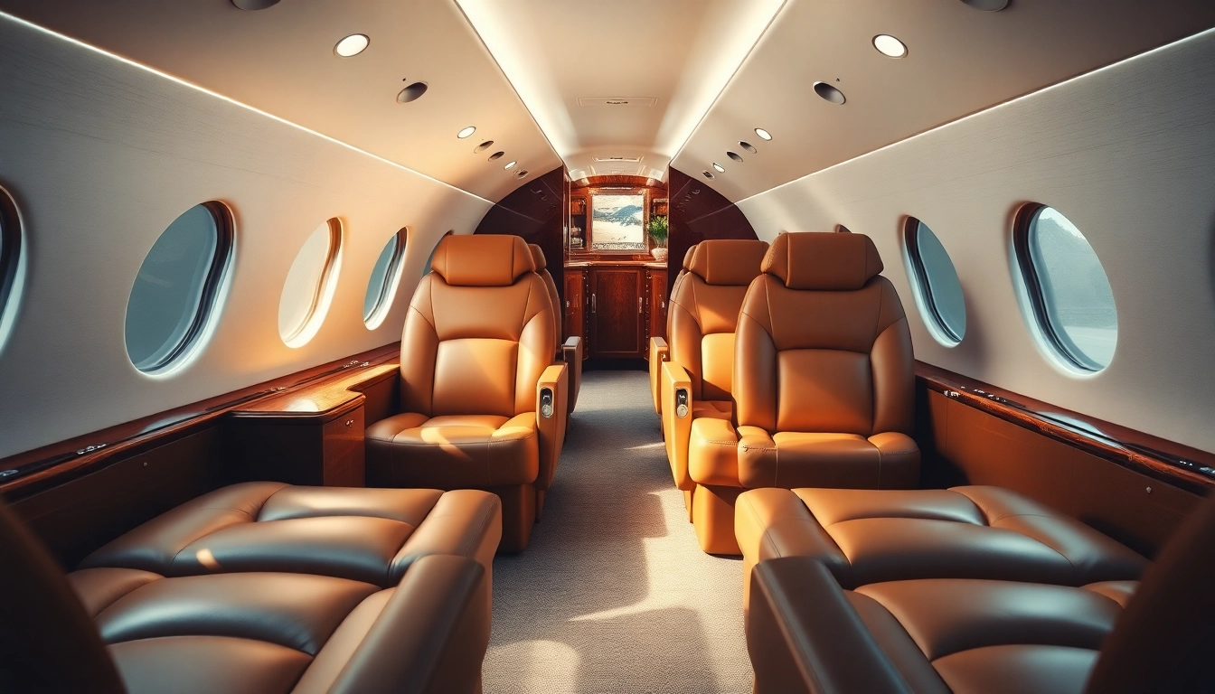 Experience luxury travel with https://flymarquis.com showcasing a serene private jet interior design.