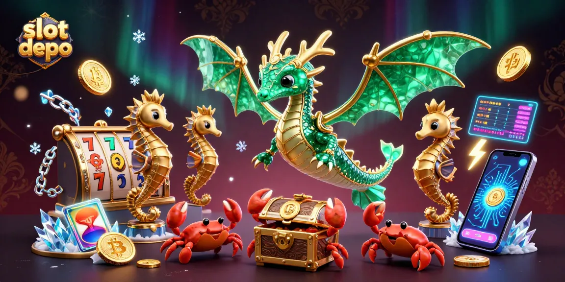 Engage with slot depo through vibrant 3D casino illustrations filled with action and fantasy elements.
