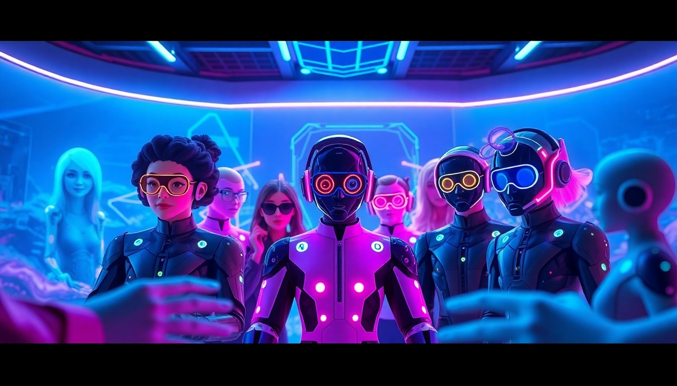 Engaging scene of users interacting with character AI NSFW technology showcasing customizable avatars and immersive interfaces.