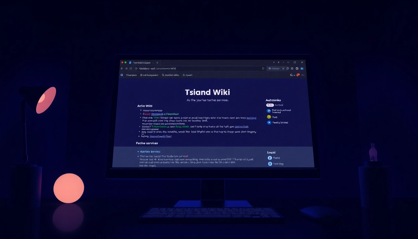 The hidden wiki tor interface showcasing active dark web links with a user-friendly design.