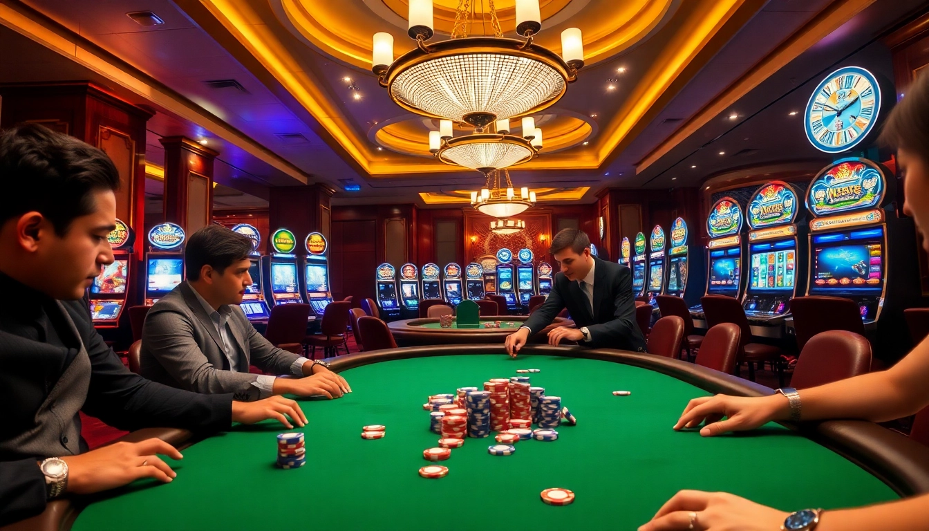 Experience thrilling poker action at https://tobet88bet.com/ with vibrant chips and a lively casino atmosphere.