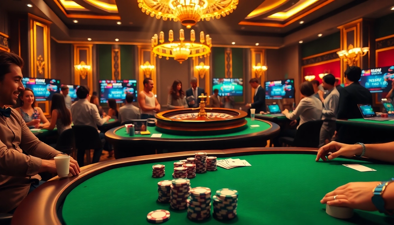 Trải nghiệm cảm giác cược tại betvip với hình ảnh casino sống động, poker và roulette.