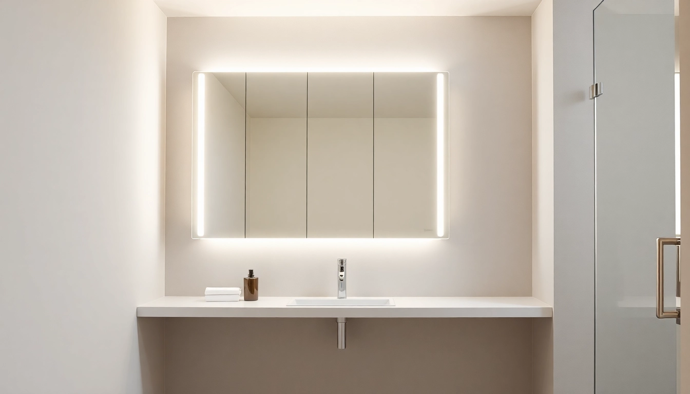 Praktischer sonni Spiegelschrank mit modernem Design und integrierter Beleuchtung.