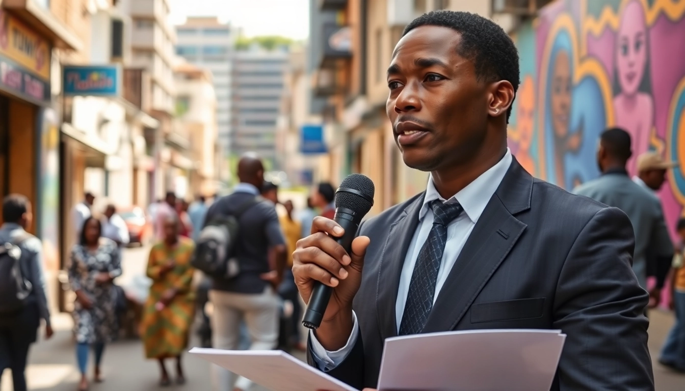 Report on Kenya News by a journalist in Nairobi with vibrant background details.