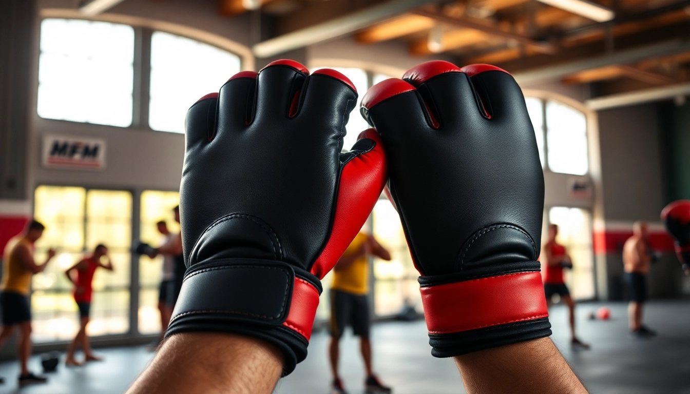 MMA gloves designed for optimal performance, highlighting durability and comfort.
