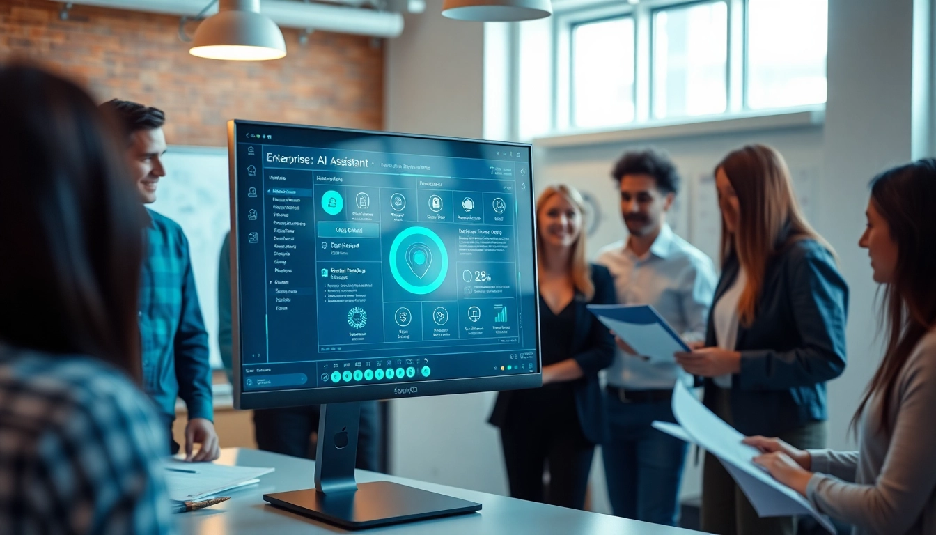 Engaging enterprise ai assistant enhancing collaboration and productivity in a dynamic workplace.