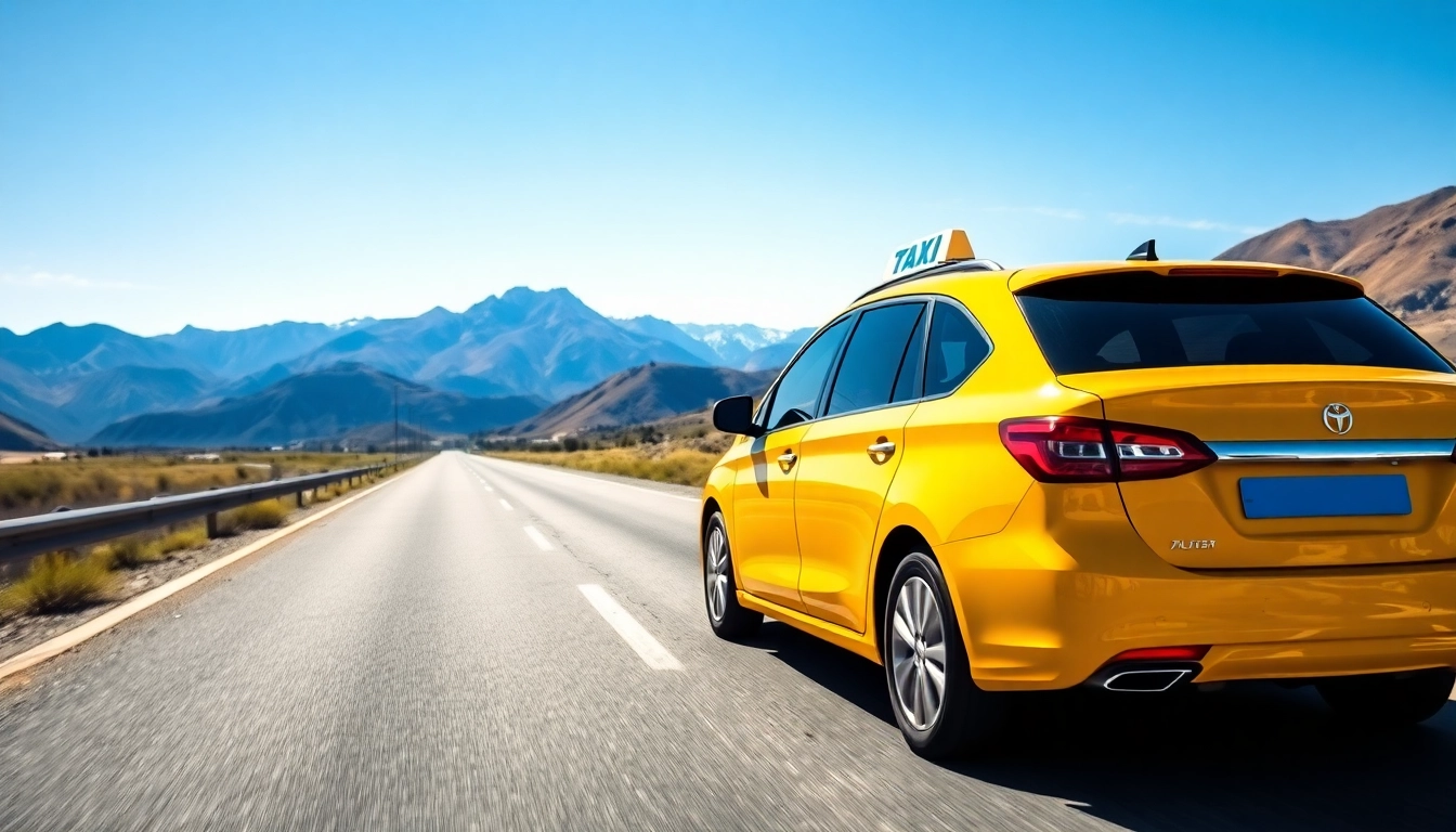 Experience convenient LONG DISTANCE TAXI TRANSFERS with modern taxis on scenic highways.