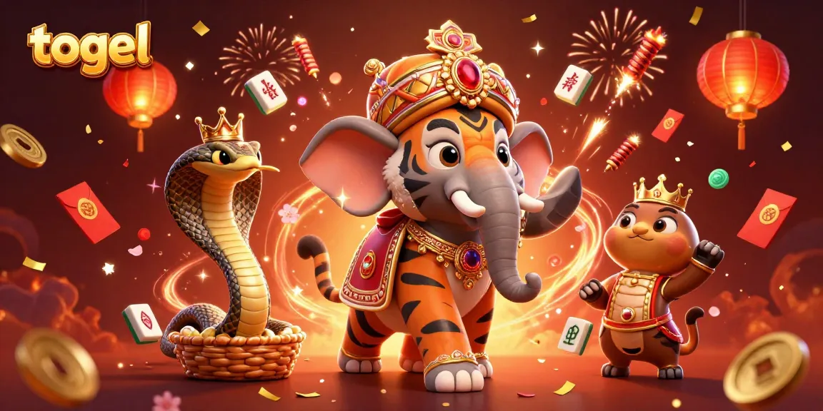 Experience exciting togel gameplay with vibrant elements and rich 3D illustration of festive characters.