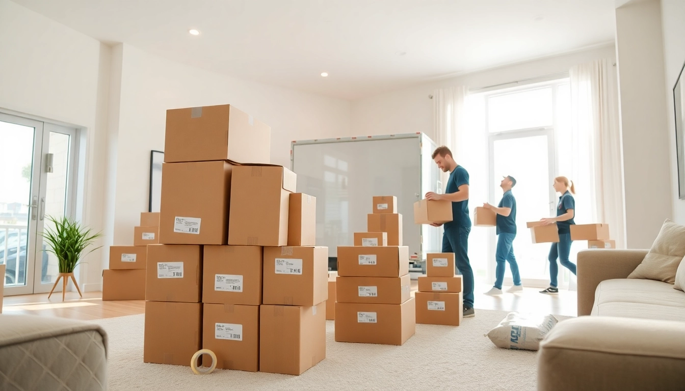 Efficient Toronto movers expertly organizing boxes and preparing for a smooth relocation.