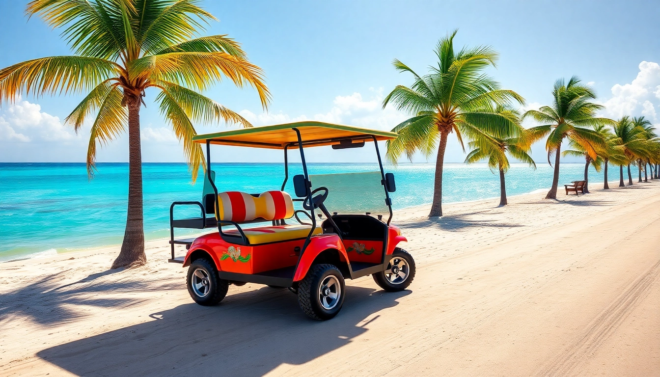 Rent a San Pedro Belize Golf Cart Rental for an unforgettable tropical beach adventure.