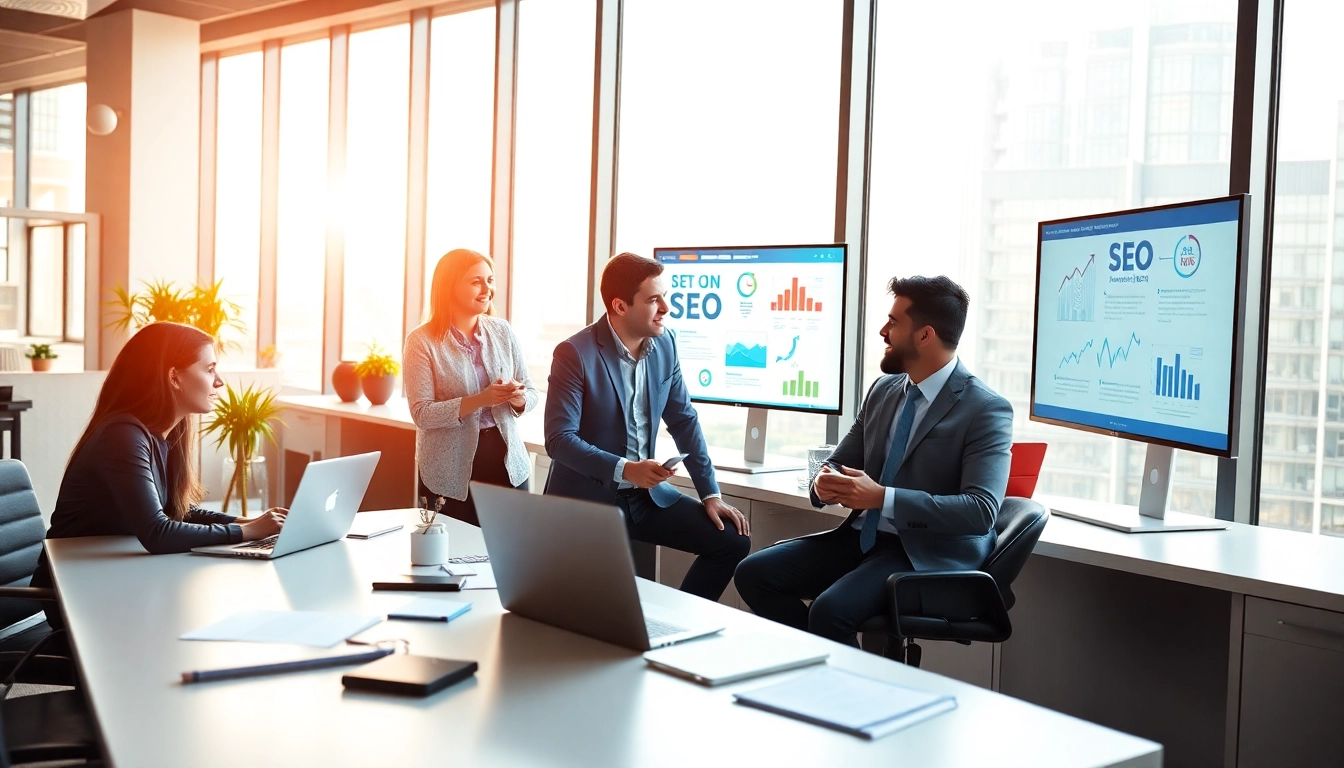 Boost your online presence with Clearwater FL SEO strategies in a collaborative office setting.