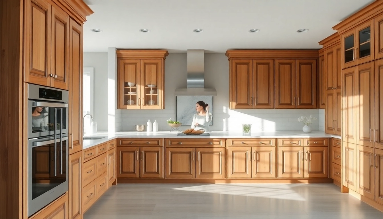Highlighting custom kitchen cabinets in a sleek, modern kitchen design.