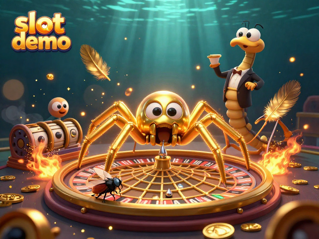 Menggoda dengan slot demo di Gacor123 sambil melihat laba-laba emas dan kancil taruhan dalam suasana kasino