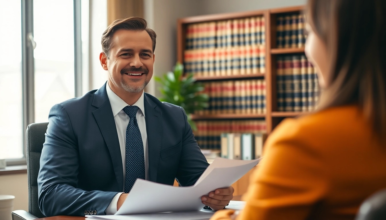 Personal Injury Lawyer in Grand Junction consulting with a client in a professional office.