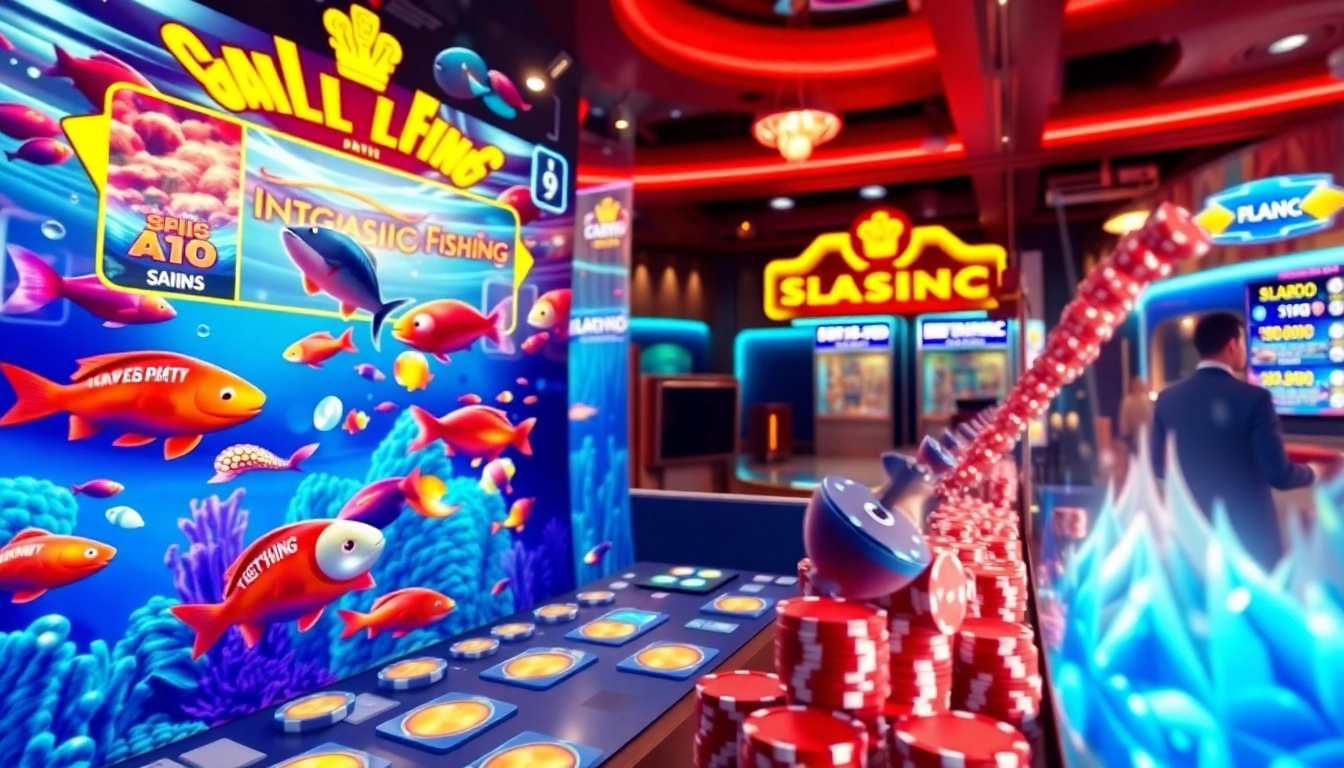 Experience the thrill of bắn cá đổi thưởng with vibrant graphics and engaging gameplay in an online casino setting.