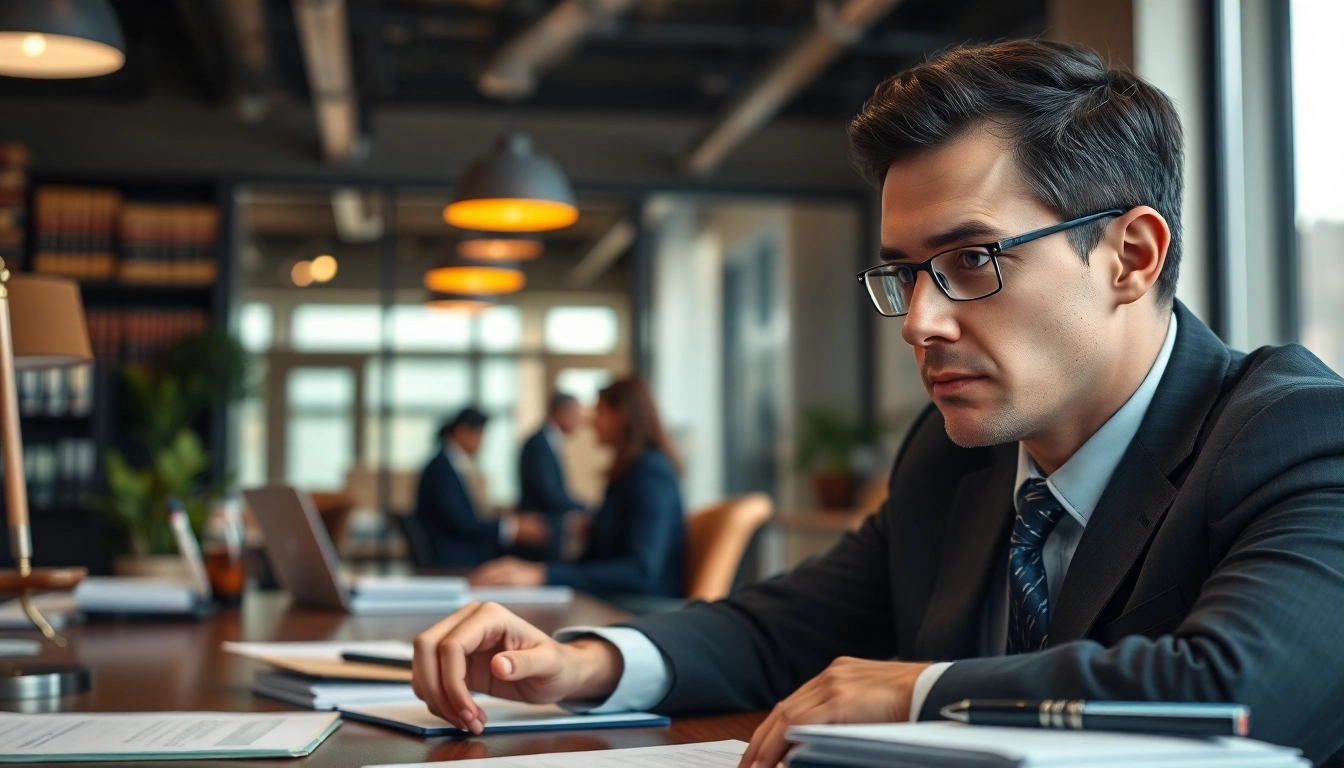 Consultation with a New York City Injury Lawyer in a professional office.