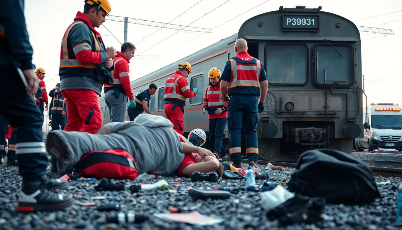 Emergency responders assist victims of the spain train crash, showcasing urgency and hope.