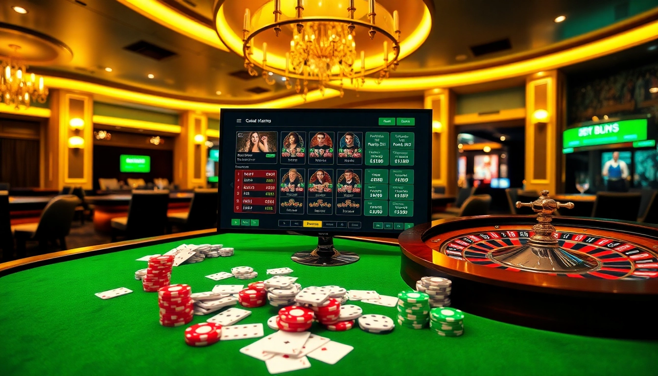 Players engaging with the GG88 online casino interface showcasing poker chips and betting activities.