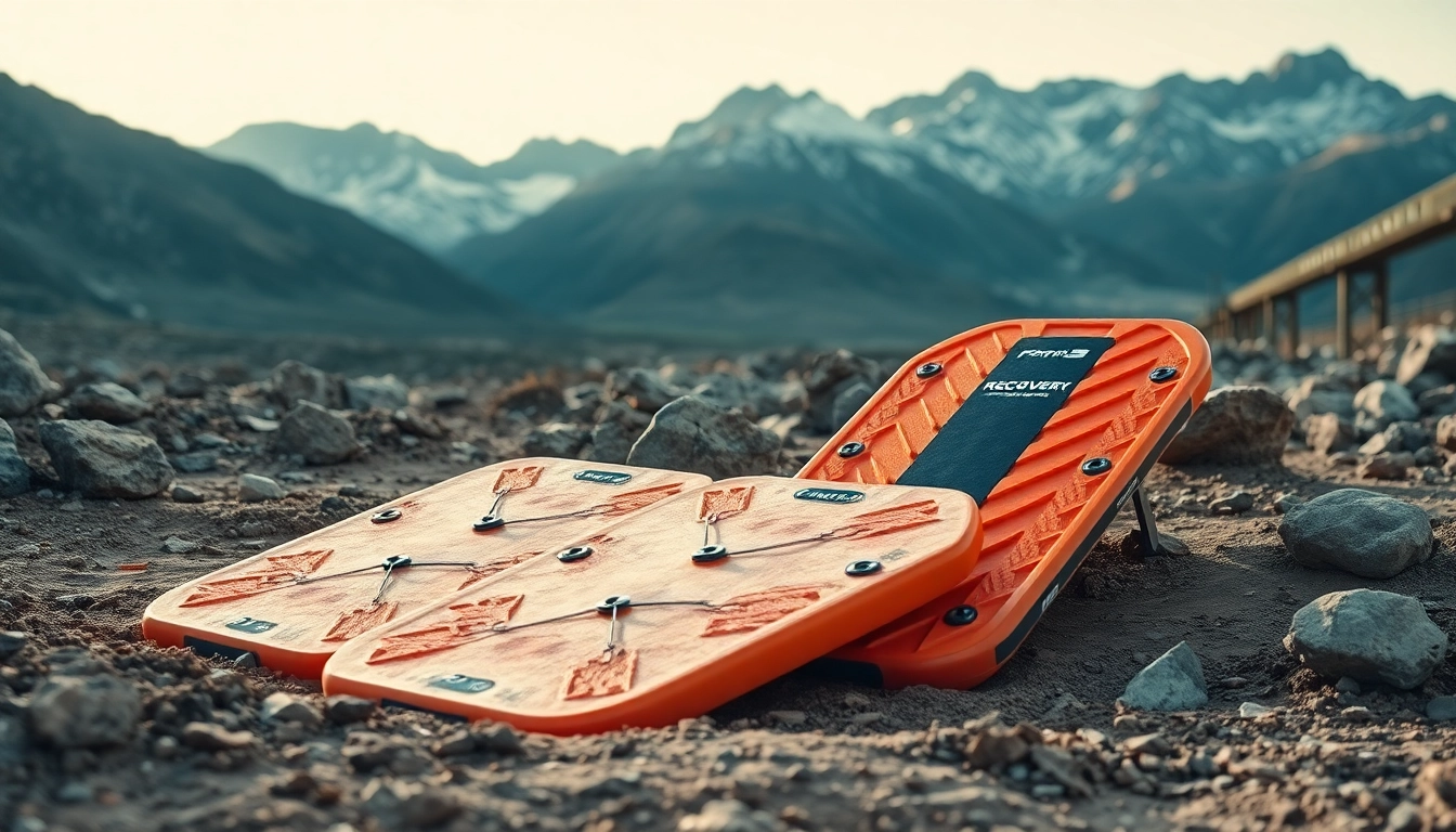 Recovery Boards showcased in a rugged terrain, highlighting their durability and outdoor use.
