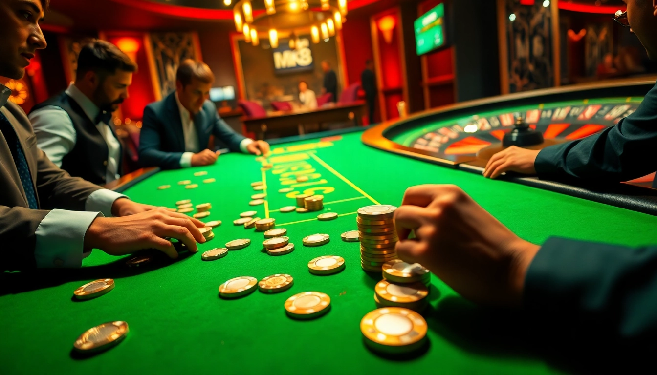 Experience the thrill of MK8 with a captivating scene showcasing high-stakes poker and roulette action.