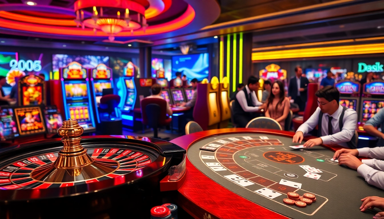 Experience the excitement of gaming at Trang Chủ MM88 with vibrant roulette and poker games.