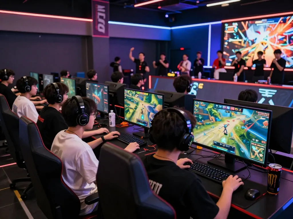 Engaged players in a go88 gaming competition showcasing vibrant gameplay and esports atmosphere.